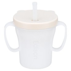 에디슨 베이비 흘림방지 빨대컵, 크림, 1개, 200ml