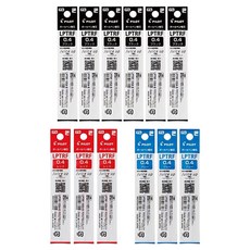 파이롯트 쥬스업3/4 다색볼펜 리필심 0.4mm 12p 세트, 블랙(6p) + 레드(3p) + 블루(3p), 1세트
