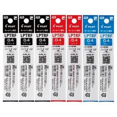 파이롯트 쥬스업 다색볼펜 리필심 0.4mm 7p 세트, 블랙(3p) + 블루(2p) + 레드(2p), 1세트 블랙(3p) + 블루(2p) + 레드(2p), 1세트