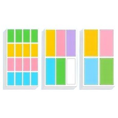 쿠리바바 방수 견출지 컬러 네임 스티커 3종 x 10p 세트, 1세트