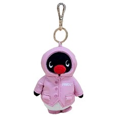 뿅뿅닷컴 핑구 우비 봉제인형 키링, 핑크, 1개, 10cm