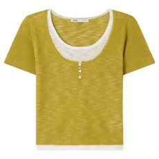 MIXXO 女款疊穿短袖針織衫