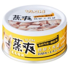 Vi.Chi 蒸爽機腿犬餐罐 皮毛保健, 80g, 24個, 雞腿肉 + 玉米筍 + 維他命E