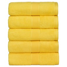 Roxin 高級飯店毛巾 180g 40支 嫘縈 40 x 90 公分, 5個, 黃色