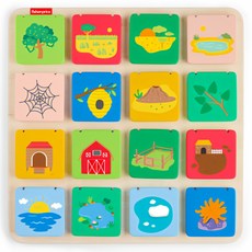 fisher-price 費雪 木製翻翻樂, 混和顏色, 1套