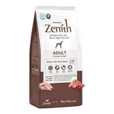 Zenith 鮮力士 全齡犬適用有穀軟飼料, 3kg, 1個, 雞肉+牛肉