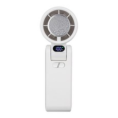 CYKE 超高速渦輪手持風扇/LED數顯冰敷桌面隨身小電扇, 白色, CYKE-650
