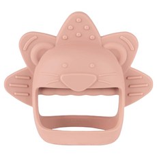 모모빈 실리콘 라이언 손목 치발기 + 케이스 세트, 테라코타 로즈, 1세트