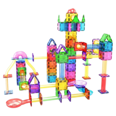 PicassoTILES 畢卡索 磁性積木大理石滾珠軌道遊戲組 70p PTG70, 彩色, 1個