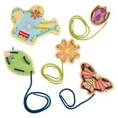 fisher-price 費雪 木製花園穿線遊戲組, 混和顏色, 1套