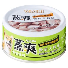 Vi.Chi 蒸爽機腿犬餐罐 骨質保健, 80g, 24個, 雞腿肉 + 鷹嘴豆 + 鈣