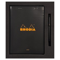 RHODIA A5便條紙 + Script自動鉛筆禮盒組, 黑色, 1套