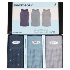 inner Story 男士棉質彈性背心3件組 ISR-123