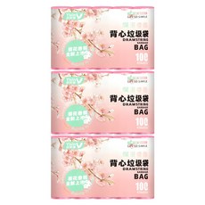宜欣緣 加厚香氛手提式垃圾袋 櫻花香 五連捲, 3套, 20L