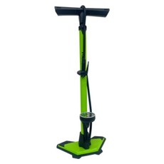 MERIDA 美利達 鐵製自行車直立式補胎打氣筒 160psi 聰明嘴 美法嘴兩用, 綠色, 1個
