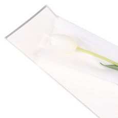 KHOKURI 袋型彩色單支花束包裝紙 6W0256, 100個, 白色
