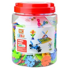 토이토 DIY 플라워 디스크 눈꽃 블럭 눈송이 빌딩 블록 400p 세트, 1세트, 혼합색상