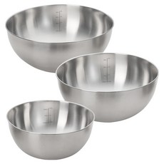 데이세븐 올스텐 304 믹싱볼 3종 세트, 1세트, 믹싱볼 19cm + 믹싱볼 25cm + 믹싱볼 28cm