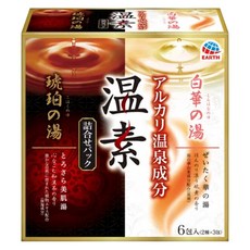 Hakugen Earth 白元 日本溫素 鹼性湯泉粉 琥珀與白華, 240g, 1個