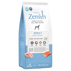Zenith 鮮力士 全齡犬有穀軟飼料, 3kg, 1個, 雞肉+鮭魚
