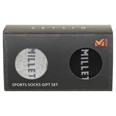 밀레 남성용 스포츠 양말 2켤레 선물세트 MXVSO90300, 혼합색상, 1세트
