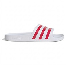 adidas 愛迪達 ADILETTE AQUA 運動拖鞋 HQ2444, 白紅色, 29.5cm
