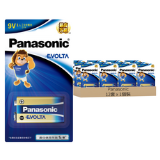 Panasonic EVOLTA鈦元素鹼性電池 9V, 12套, 1個裝