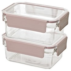 글라스락 스마트 퓨어 에디션 직사각 밀폐용기 샌드핑크