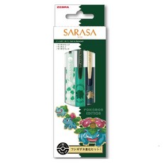 ZEBRA 斑馬牌 SARASA 寶可夢進化系列中性圓珠筆3入組, 妙蛙種子/妙蛙草/妙蛙花(筆) + 黑色(墨水), 1組