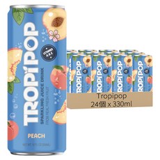 Tropipop 水蜜桃風味氣泡飲, 24個, 330ml