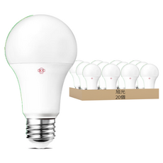 旭光 LED燈泡 13W, 自然色, 20個