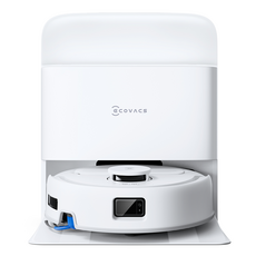 ECOVACS 科沃斯 全台首款光彩全能掃拖機器人 超窄小任意穿梭/全能基站/毛髮不纏/更安靜, 白色, DEEBOT mini 2