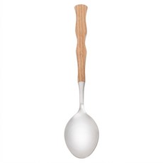 HOLA 和樂家居 奧可利水曲柳不鏽鋼餐匙 21.2cm, 銀色, 1個