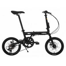 ZEBOD 澤邦 Terra 6S輕量化鋁合金折疊腳踏車 Shimano 外6速 前後雙碟 16吋, 黑色, 1個, 85cm