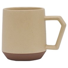 칩스 핸드메이드 미노야키 도자기 머그컵 380ml, 탠, 1개