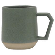 칩스 핸드메이드 미노야키 도자기 머그컵 380ml, 카키, 1개