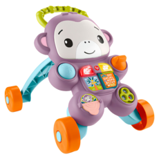 fisher-price 費雪 紫色猴子聲光踏步車, 混和顏色, 1個