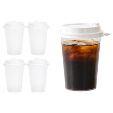 요리를그리다 다회용 92파이 리유저블 컵 500ml + 뚜껑 세트, 5세트, 1개