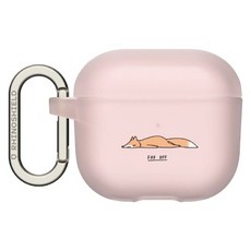 RHINOSHIELD 犀牛盾 AirPods 4 無線耳機保護殼, 雪酪粉 I Love Doodle 狐狸 Fox off, 1個, ABT013403P-XF02