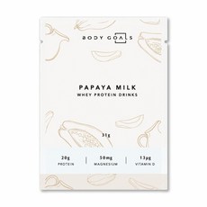 BODY GOALS 乳清蛋白飲木瓜牛奶, 31g, 1個