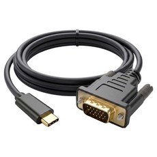 YTEK 1080p 60Hz DEX OTT 지원 USB C타입 to VGA 변환 케이블 YT-CTV02, 1개, 1.8m