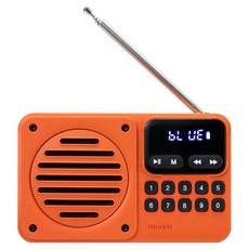 아이리버 MP3 배터리내장 휴대용 블루투스 FM 라디오, 레드오렌지, IRS-C101