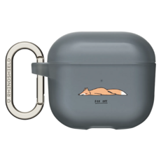 RHINOSHIELD 犀牛盾 AirPods 4 無線耳機保護殼 I Love Doodle 狐狸 Fox off, 循環灰, 1個, ABT0134008-XF02
