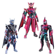 BANDAI 盒玩 裝動 假面騎士 REVICE V CINEXT 限定形態 + GENOME WEAPON公仔 3入組, 1套