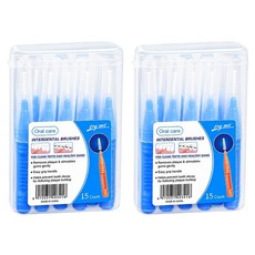 Oral care 牙縫清潔刷 藍色, 2個, 15個裝, 4.9cm