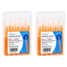Oral care 牙縫清潔刷 橘色, 2個, 15個裝, 4.9cm