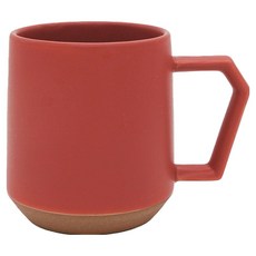 칩스 핸드메이드 미노야키 도자기 머그컵 380ml, 매트 레드, 1개 매트 레드, 1개