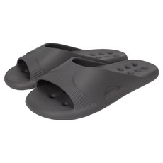 AlphaShoe 修身浴室拖鞋, 炭灰色, 1個