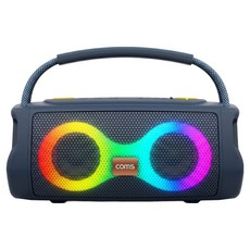 컴스 LED FM라디오 USB AUX 생활방수 지원 블루투스 스피커 10W, 혼합색상, JD081