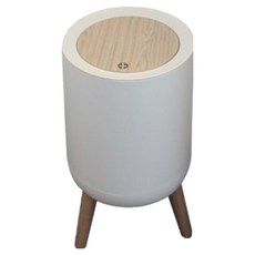 Naeiluigonggan 按壓式木蓋圓形垃圾桶 7L